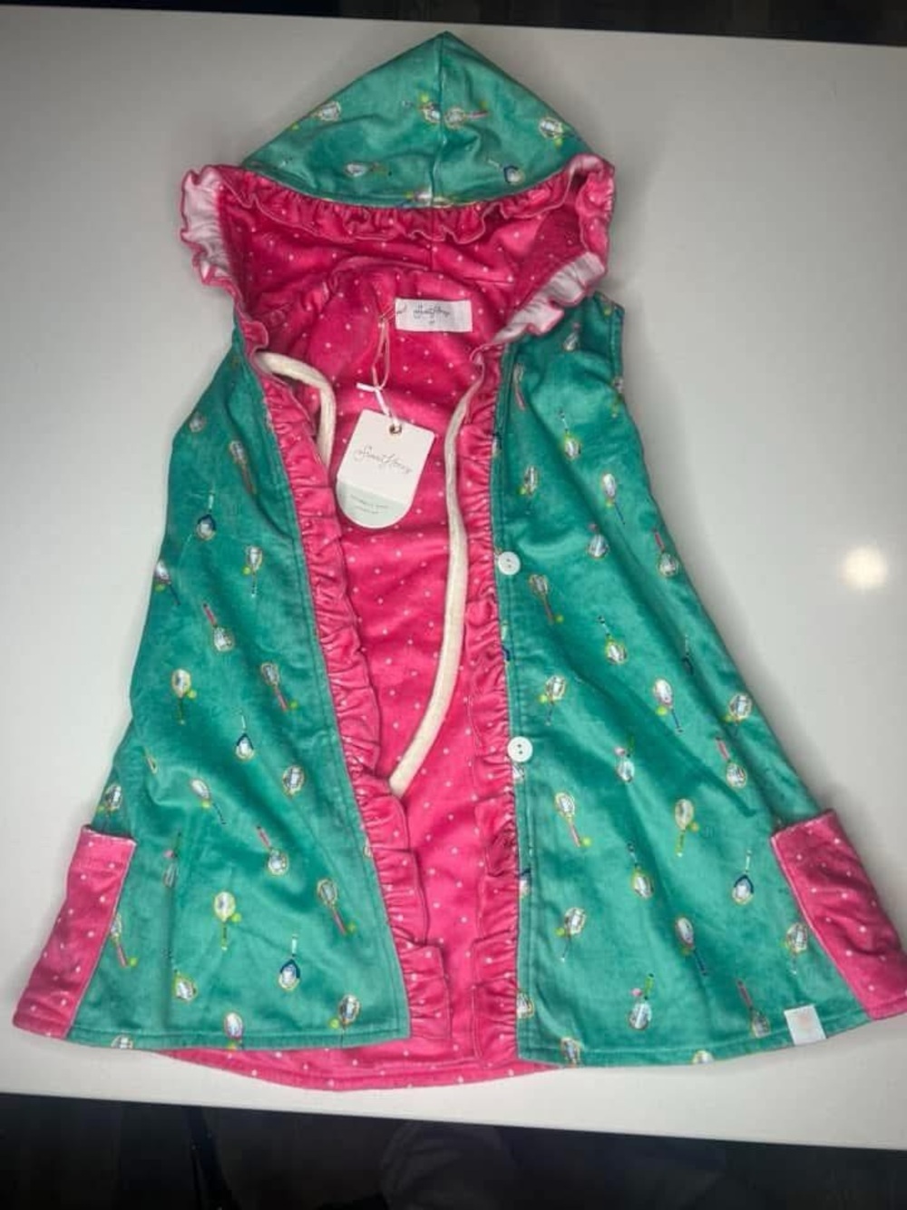 SWEET HONEY 3t coverup NWT pickleball tennis hot pink